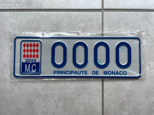 Autocollant Plaque Immatriculation Auto MC Automobile Club De Monaco Carbone Style