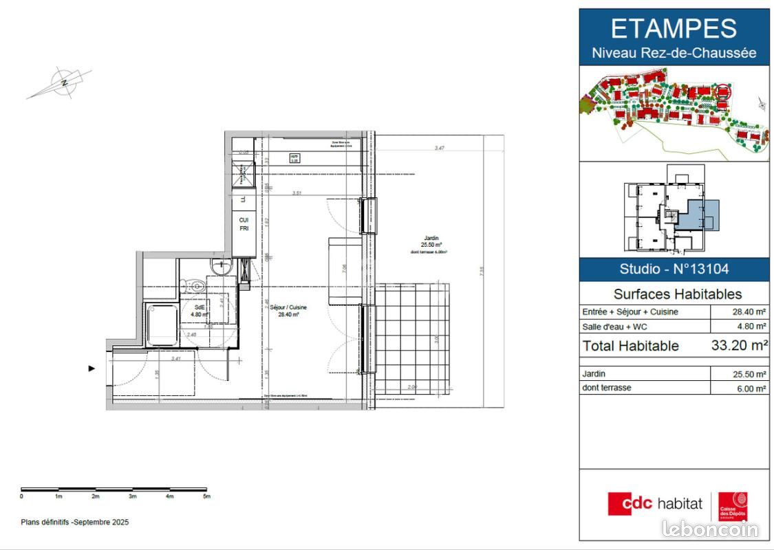 Appartement 1 pièce 33 m² · à Étampes · 33 m² · 481 €/mois