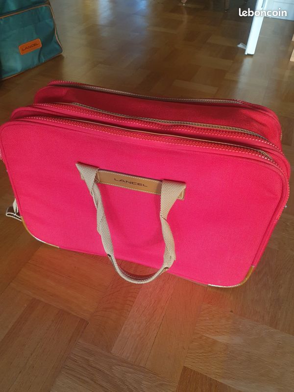 VALISE de VOYAGE rouge LANCEL (image 1)