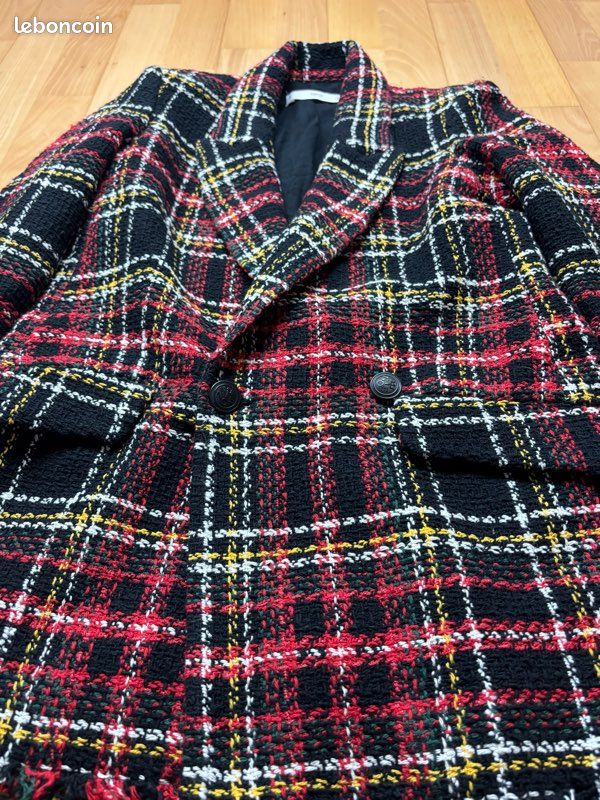 Veste Légère Mango Femme Carreaux Laine, Taille 40 EU – Multicolore, Doublée Polyester