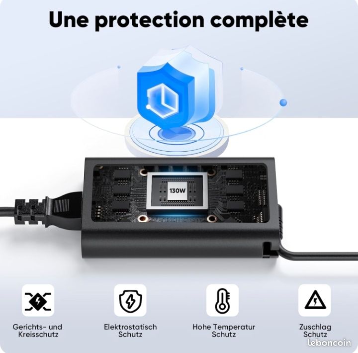 Chargeur 130W USB-C Pour Dell XPS, Precision, Latitude - Alimentation Secteur RIGSMART - Neuf