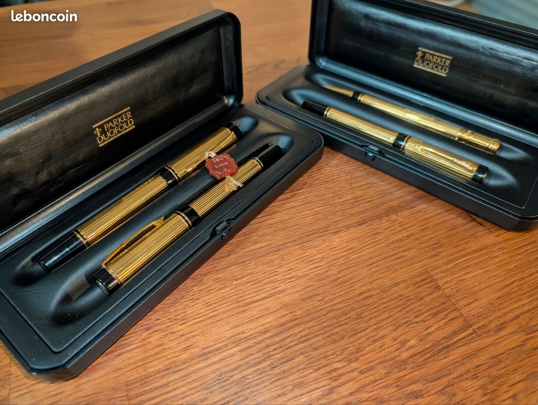 Stylo Plume PARKER Duofold International - Plaqué Or, Neuf Ancien Stock - Écrin D'Origine
