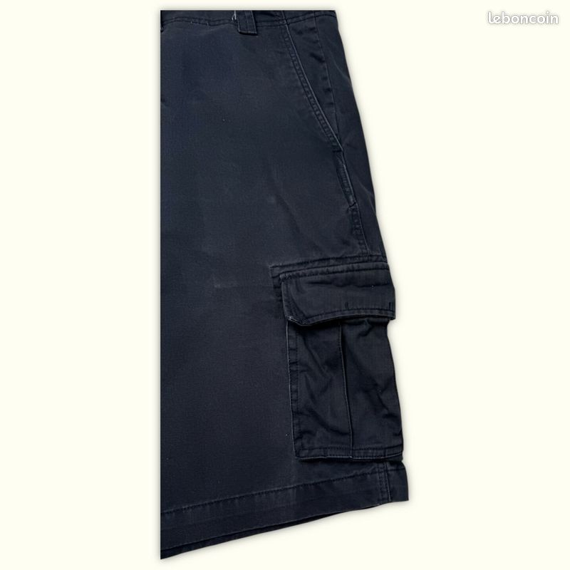 Shorts Homme Roundtree & Yorke W48 Noir Coton Traces d'usure visibles Regular (image 3)