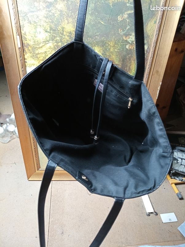 Q) Grand sac à main noir cuir Marque Anna Field EXEPTIONNEL état neuf (image 6)