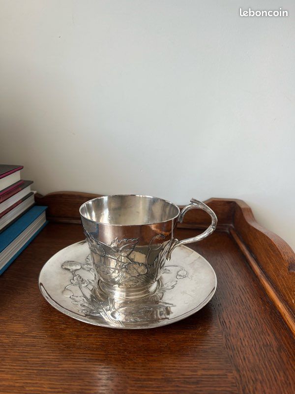 ANCIEN SUPPORT DE Verre ou Tasse Gobelet GALLIA METAL EUR 19,99
