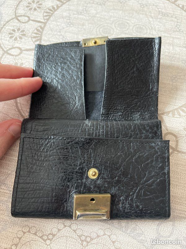 Portefeuille cuir noir (image 2)