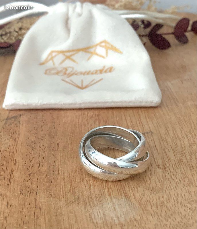 Bague Argent Massif 925 - Taille 52 - Très Bon état