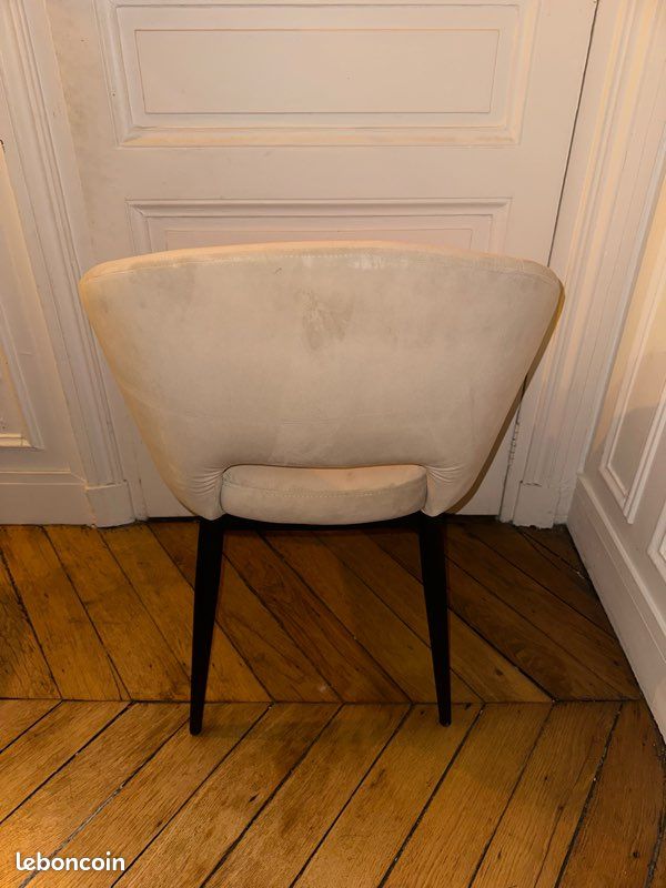 Chaise Syrah velours beige - Pomax (image 2)