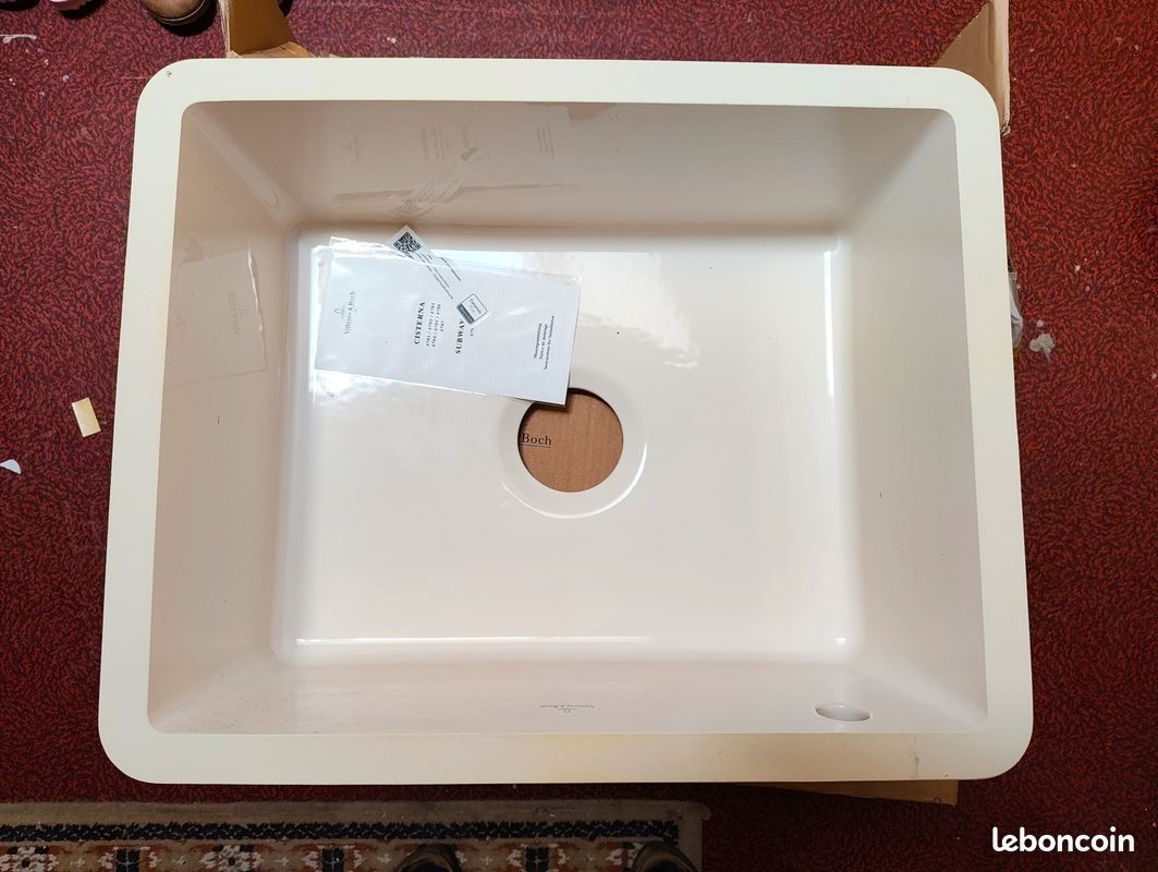 Villeroy & Boch Subway 60 SU Evier cuisine cream gloss (image 1)