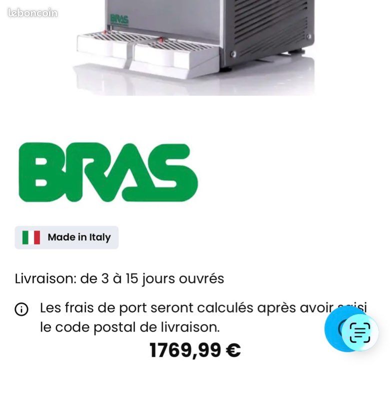 Machine professionnelle granita 2 bacs (image 2)