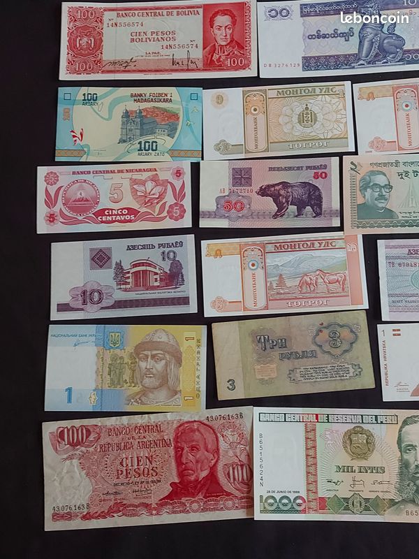 L8 28 billets du monde 26 UNC 2 ayant circulés (image 4)