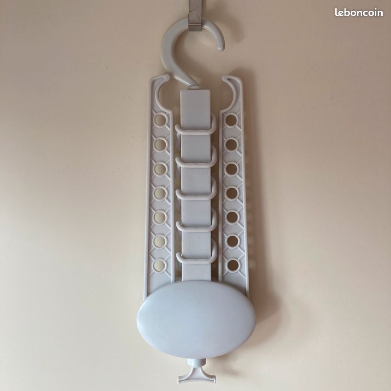 Cintre porte-cintres, porte-cravates - porte-foulards pliable en plastique, accessoires vêtements (image 2)