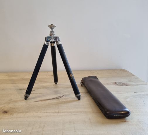 Trépied Appareil Photo Vintage EDLA – Pliable Avec étui En Cuir – Hauteur 123 Cm