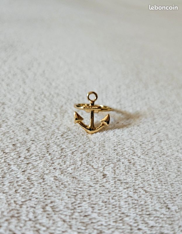 Bijoux Bague Ancre Marine Bague Doree Unie Ancre Marine Neuf