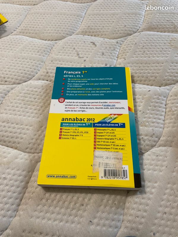 Livre scolaire Annabac Français 1ere (image 2)