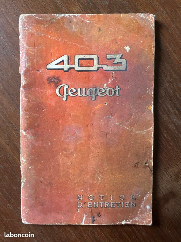 Notice entretien Peugeot 403 (image 1)