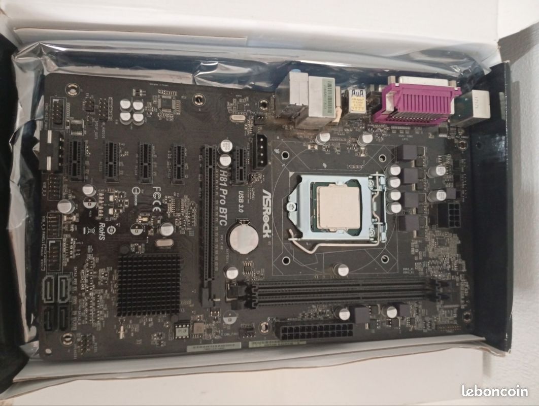 Carte mère Mining ASRock H81 Pro BTC R2.0 – Spécial Rig 6 GPU - Accessoires  informatique