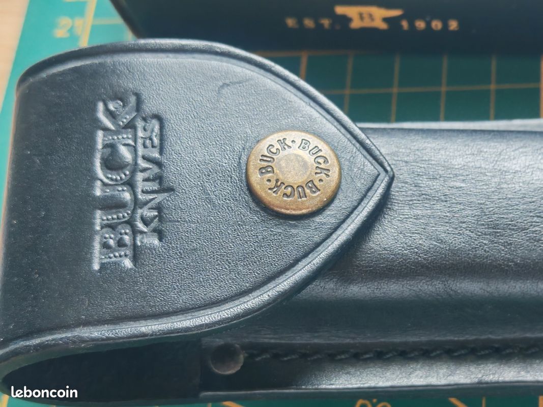 Buck 112 slim neuf noir + boîte + etui cuir buck (image 6)