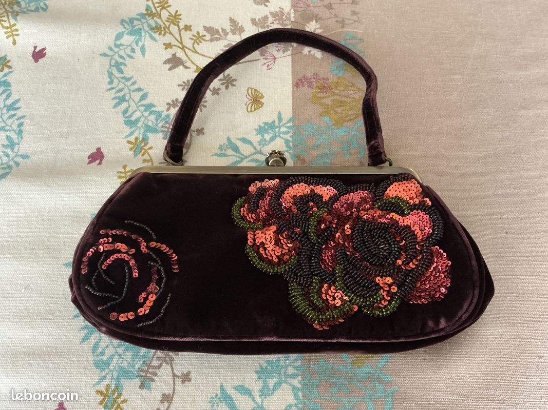 Sac/pochette vintage en velours Armand VENTILO (image 1)