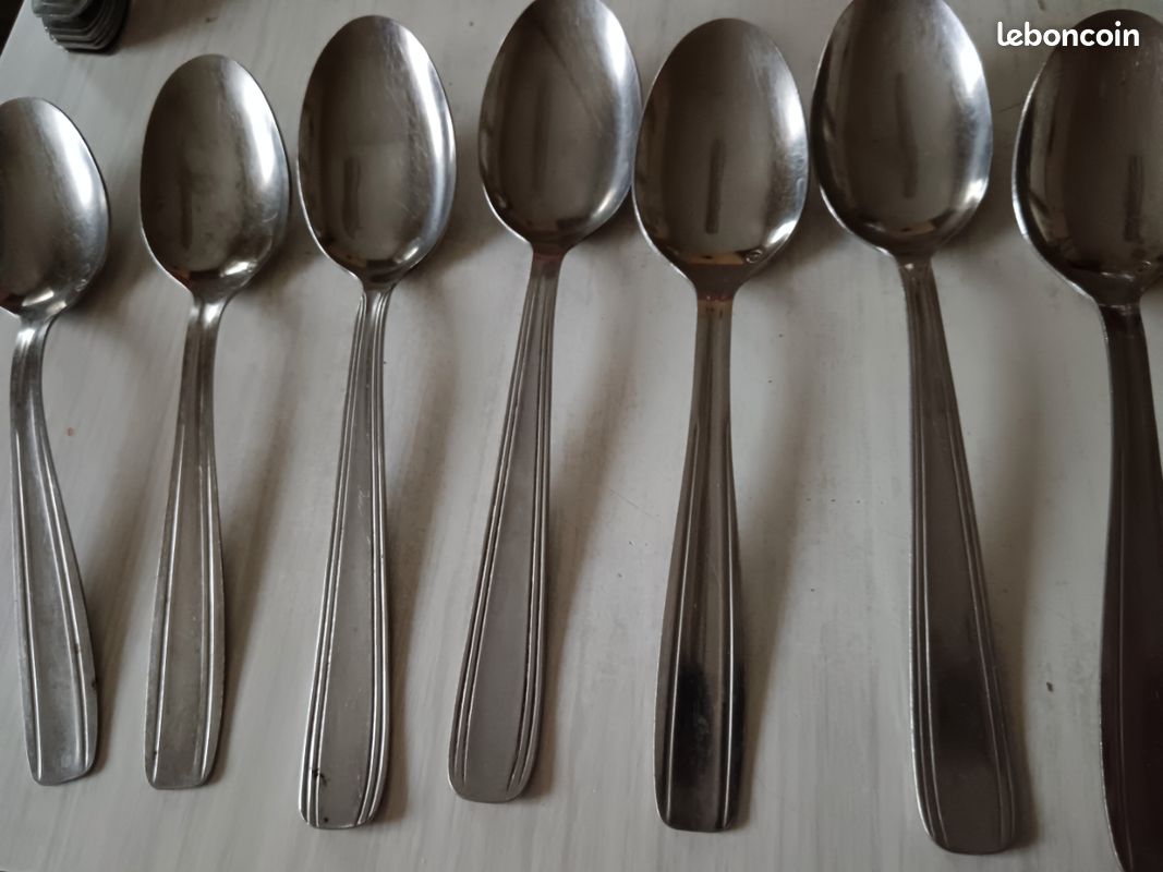 Cuillères à Dinner Christofle Inox – Vintage 7 Pièces – Acier 7 Pouces