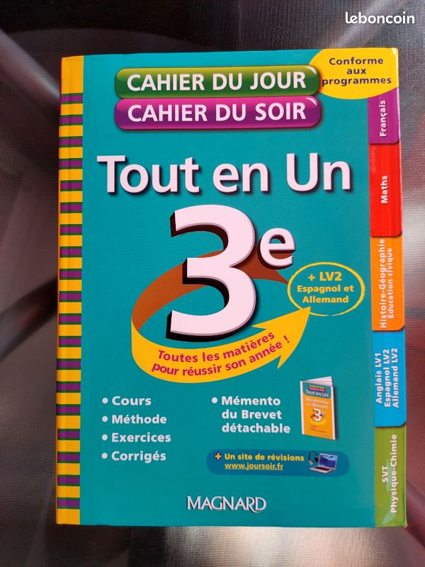 Cahier du Jour/ Cahier du Soir-Tout en Un 3e - Magnard (image 1)