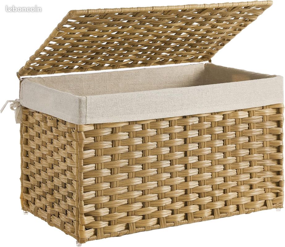 Panier de rangement , Panier a Linge Sale 65L avec Couvercle (image 1)