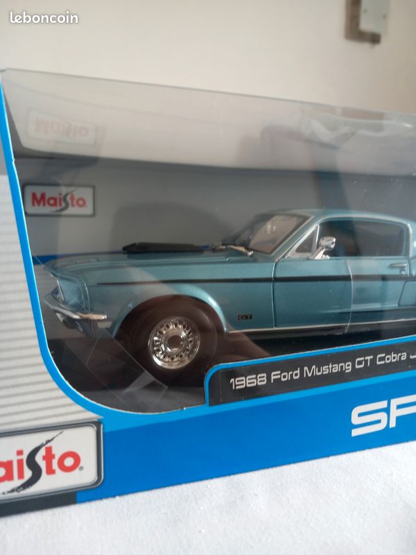 Maisto 1968 Ford Mustang GT Cobra Jet 1:18 de segunda mano por 28 EUR en Sevilla en WALLAPOP
