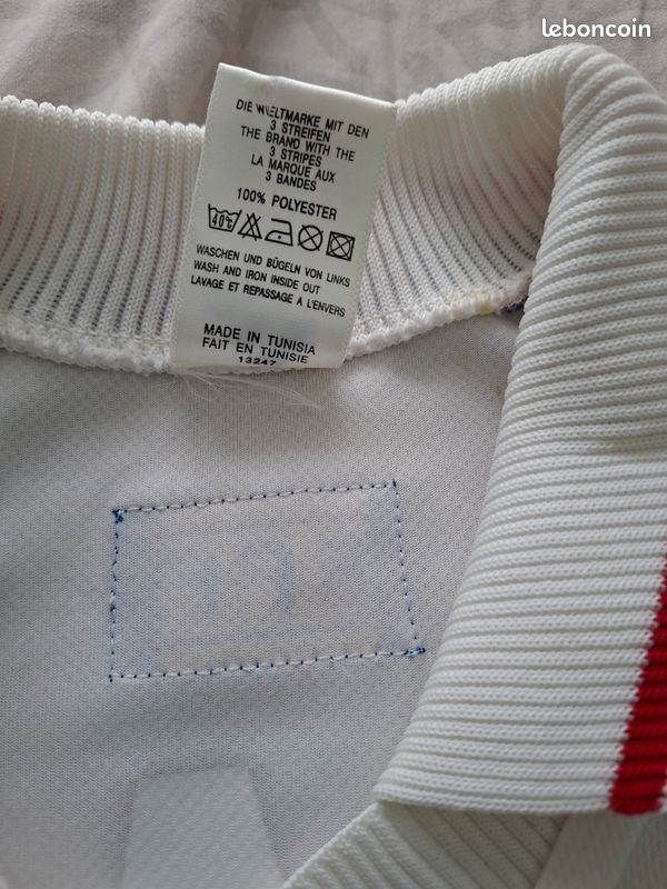 Maillot foot vintage Adidas équipe de France extérieur coupe du monde 98 floqué Zidane taille M (image 12)