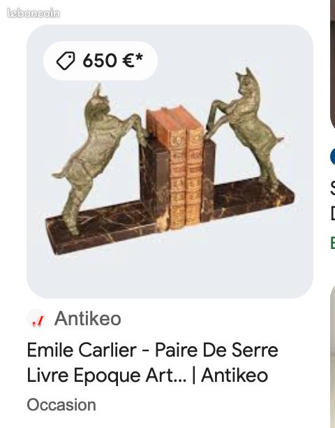 Emile Carlier - Chevreaux cabrés - art déco 1930 (image 16)