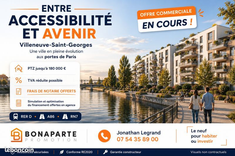Appartement 1 pièce 31 m² · à Villeneuve-Saint-Georges · 31 m² · 172 000 €