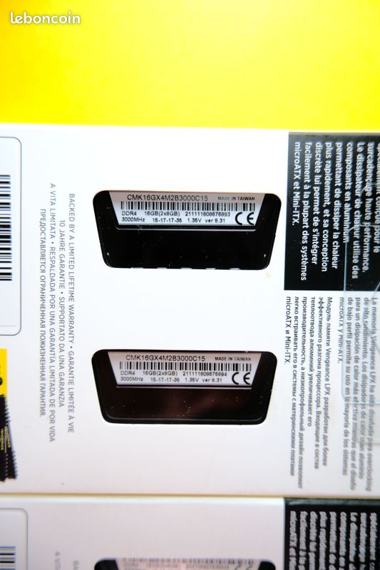 RAM Corsair Vengeance LPX 32 Go (2x2x8 Go) DDR4 3000 MHz CL15 (image 3)