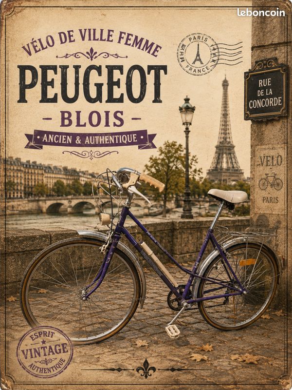 Vélo femme Peugeot ancien vintage (image 1)