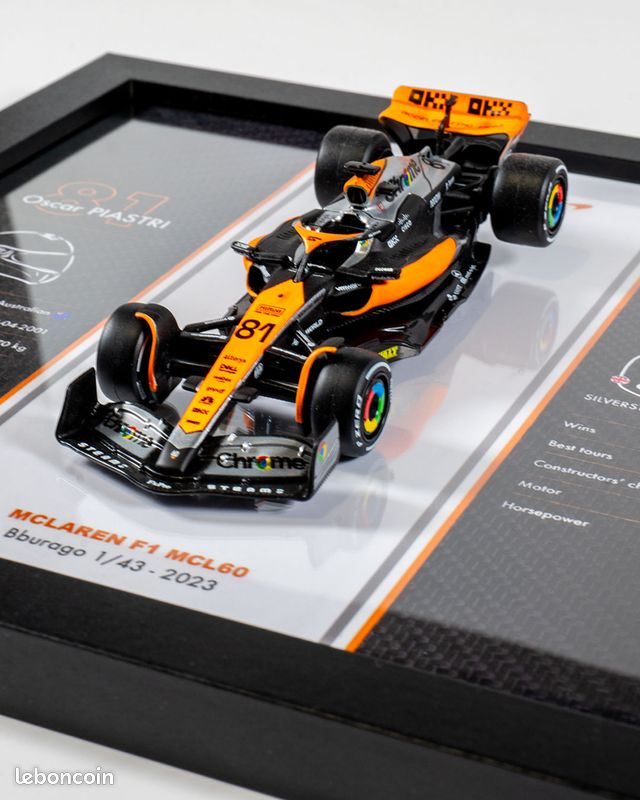 Tableau Photo Formule 1 McLaren MCL60 2023 - Norris & Piastri, Poster XXL 131×62 Cm Sur Bois, Prêt à Accrocher