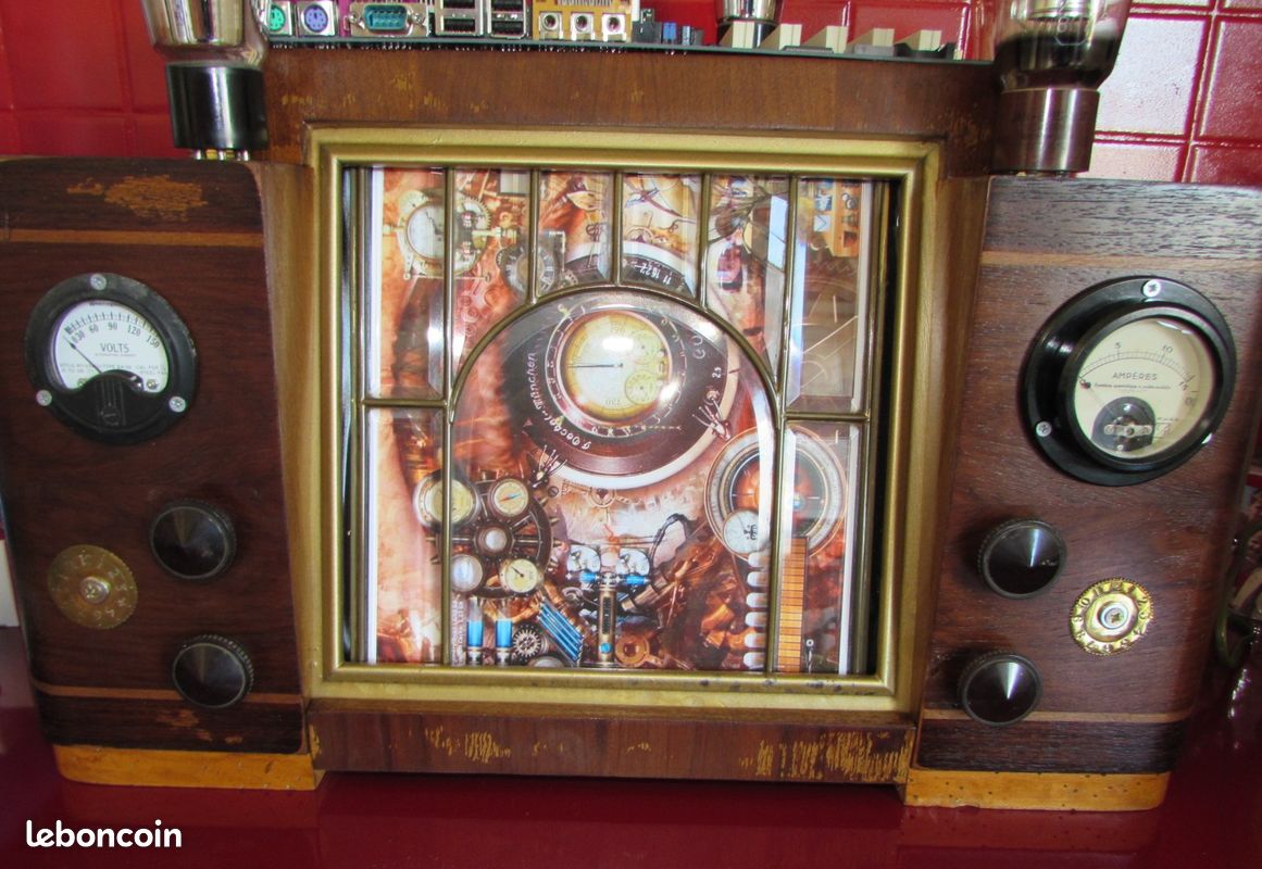 Lampe Poste TSF, Style "Steampunk", Fabrication Artisanale (image 6)