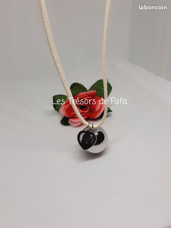 Bola Bijou De Grossesse Blanc Avec Cordon - Pendentif De Maternité - Neuf Avec étiquettes