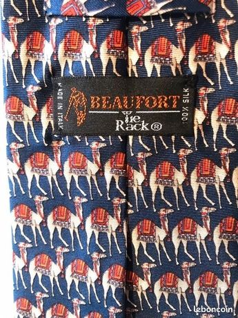 Cravate 100% Soie Beau Fort - Fabriquée En Italie - Occasion Multicolore