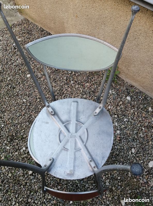 Lot 2 anciennes chaises ARPER (Italie) de bistrot en aluminium (image 7)