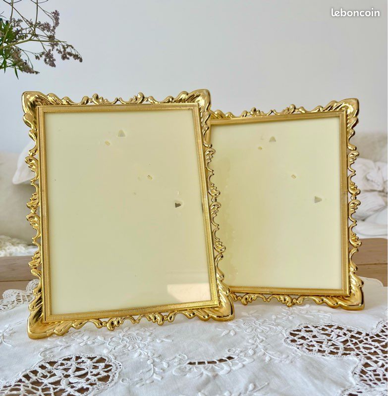 CDIYTOOL Lot de 10 cadres photo vintage en résine doré et blanc - Cadre photo antique