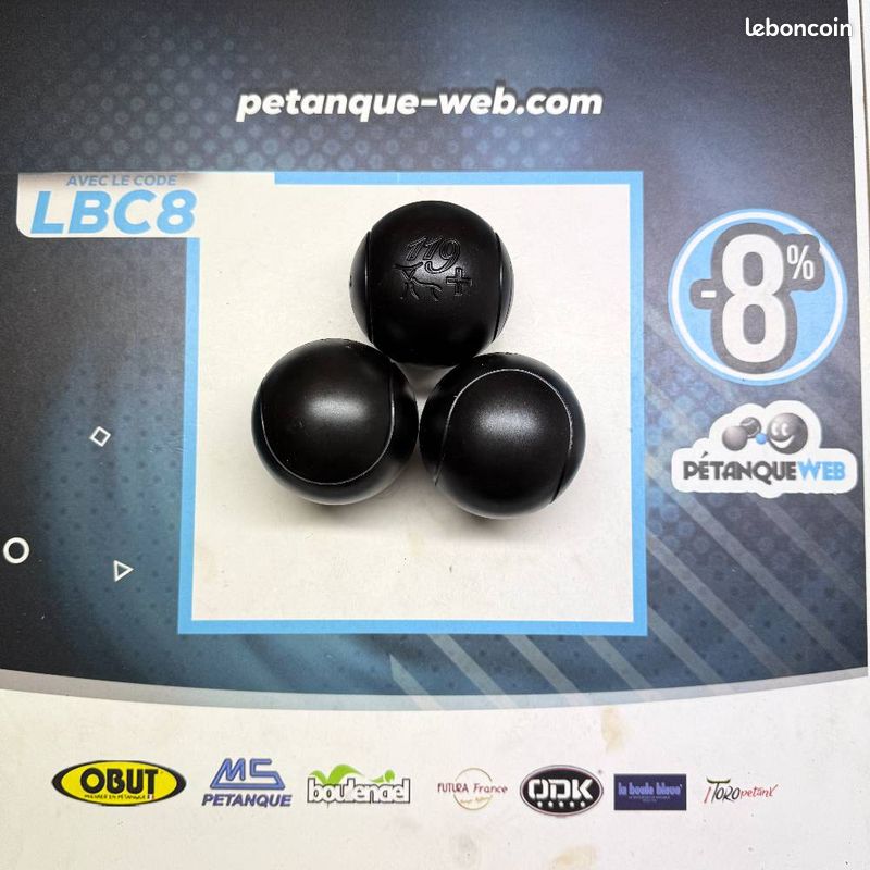 Lot De 3 Boules De Pétanque Compétition Obut Toronto Petank 119 - Occasion