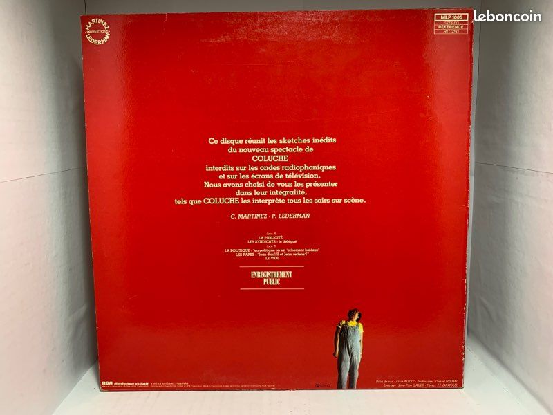 Vinyle Coluche Les interdits de Coluche (image 2)