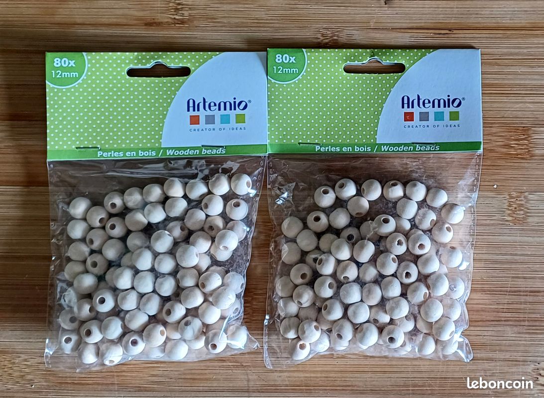 Lot De 1350 Perles Olives En Bois - Occasion - Idéal Pour Créations DIY