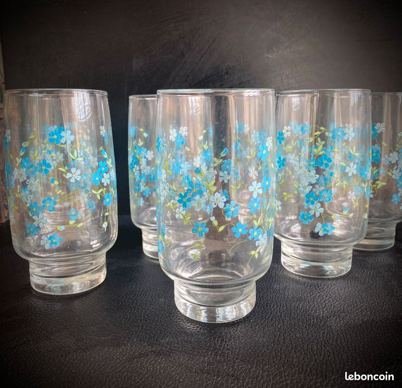 SALADIER ARCOPAL MYOSOTIS Veronica Années 70 Vintage EUR 12,00