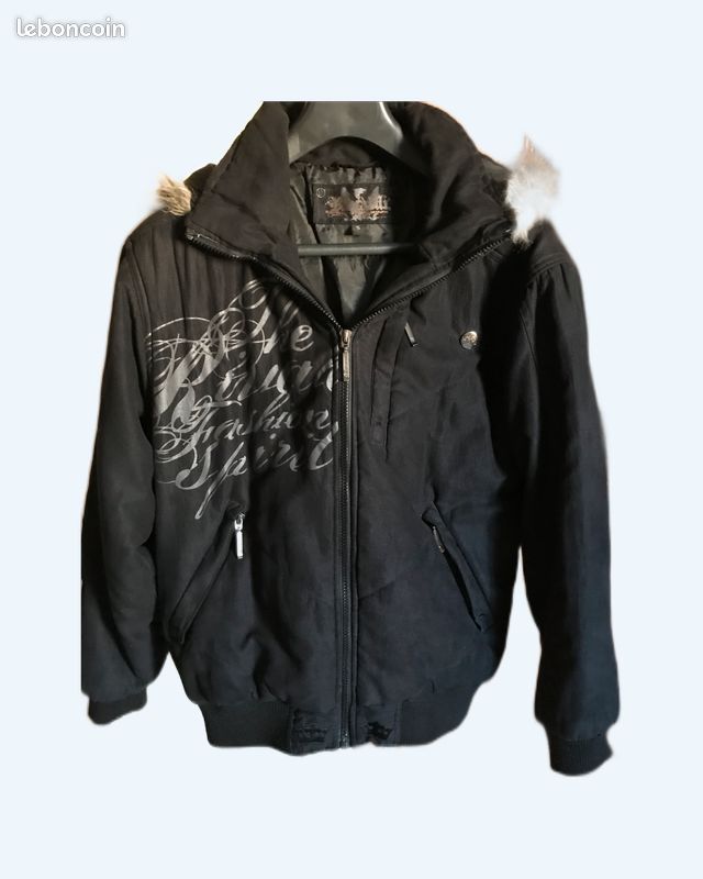 Gilet à Capuche Rivaldi Pour Ado – Taille 14 Ans, Gris Et Noir, Molleton Coton, Occasion Très Bon état