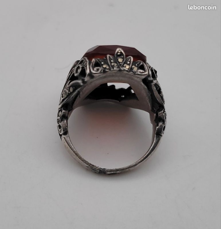 Bague en argent massif martelé et personnalisable - Gravure intérieure – Andréa Chereau