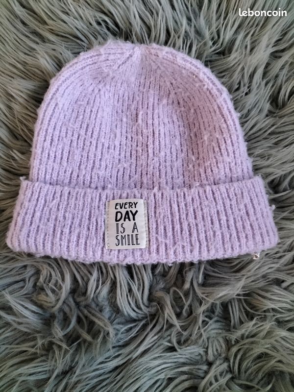 Bonnet ESPRIT Enfant Fille/garçon - Violet, Coton - Taille S - Neuf Avec étiquettes