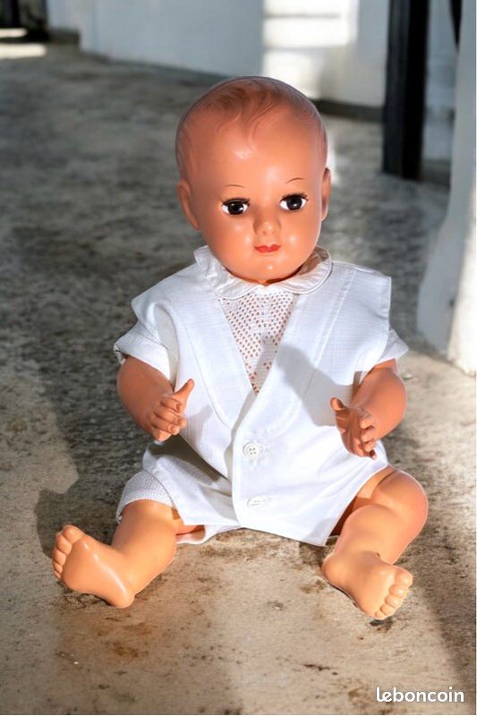 Ancien Baigneur Cupidon Petitcollin 40 Cm – Poupée Vintage Années 60 – France