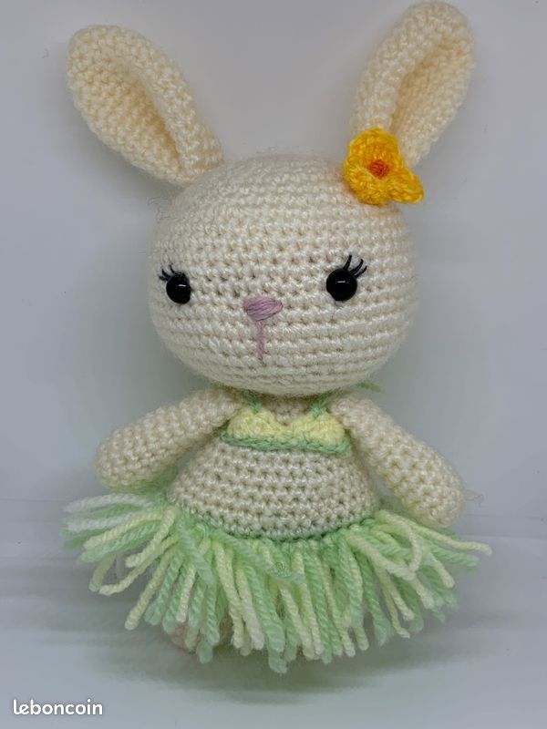 Alice la lapine hawaïenne, Amigurumi, Peluche, Crochet (image 3)