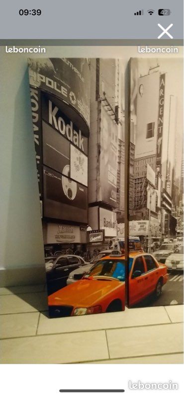 Cadre triptyque New York taxi jumauvedeco (image 1)