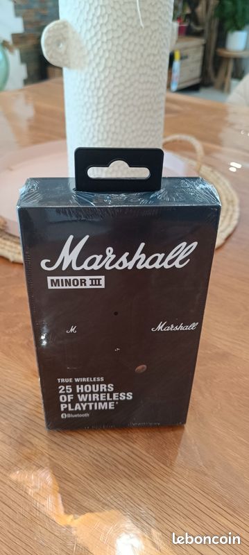 Écouteurs Intra-auriculaires Marshall Minor III Noirs Bluetooth - Occasion Bon état