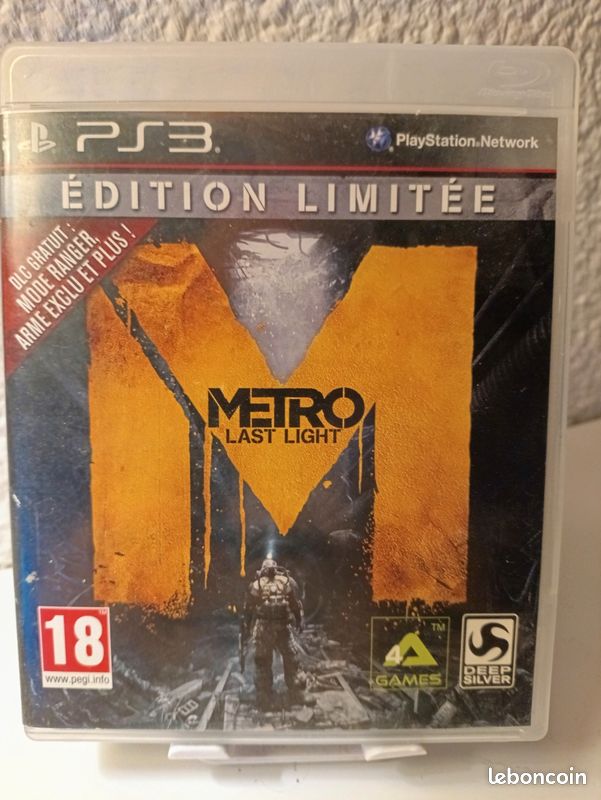 Jeu Metro: Last Light - Edition Limitée PS3 (PlayStation 3) Version PAL Française - Bon état